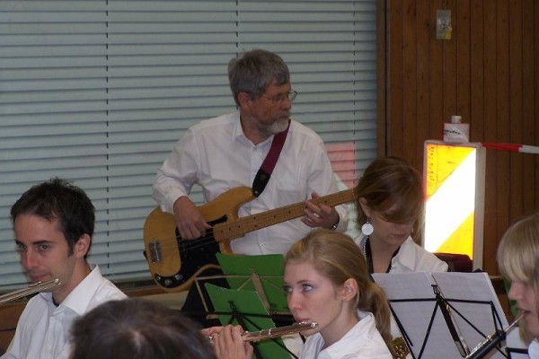Musiker der Grünen Jäger Neusatz beim Wertungsspiel 2008