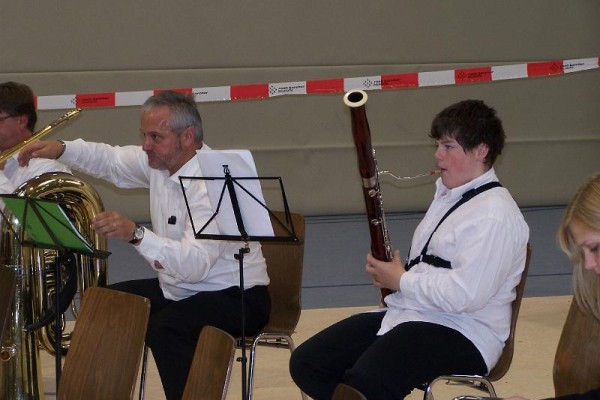 Musiker der Grünen Jäger Neusatz beim Wertungsspiel 2008