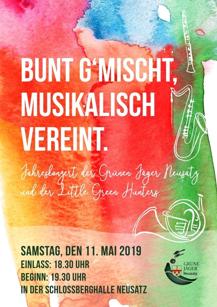 Jahreskonzert 2019 – Bunt g'mischt, musikalisch vereint