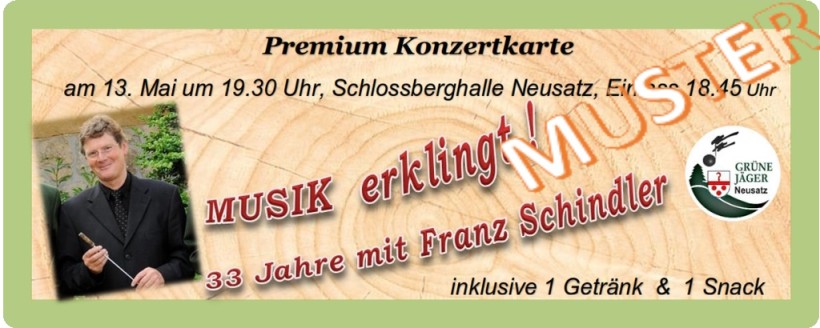Muster einer Premium-Konzertkarte