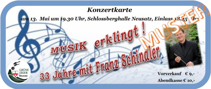 Muster einer Konzertkarte (Standard)