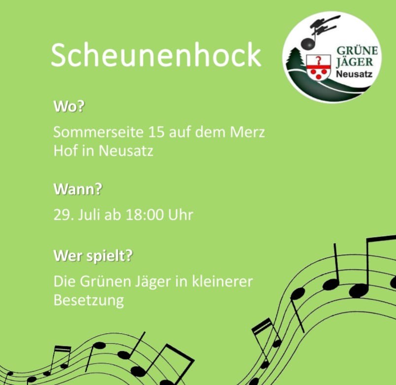 Scheunenhock 2022 – Stimmungsbild beim geselligen Sommerabend der Grünen Jäger