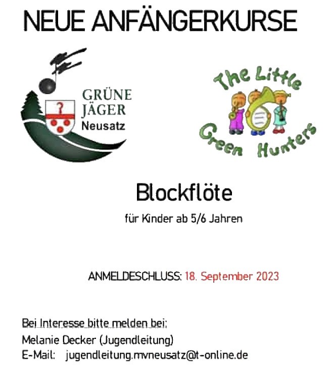 Neuer Blockflöten-Anfängerkurs