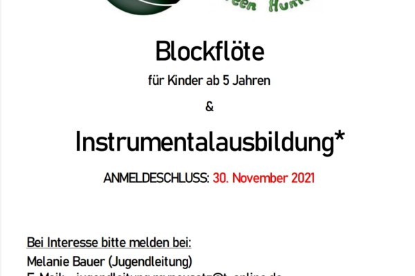 Nachwuchswerbung 2021 – Trachtenkapelle Grüne Jäger sucht junge Musikerinnen und Musiker